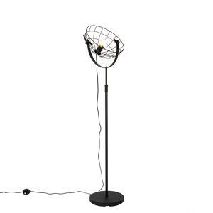 Průmyslová stojací lampa černá 35 cm nastavitelná - Hanze