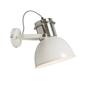 Průmyslová nástěnná lampa krémová - průmyslová