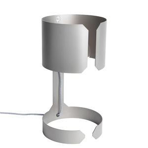Sada 2 designových stolních lamp z matné oceli - valčík
