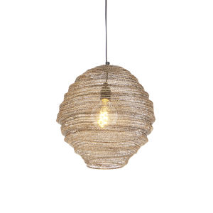 Orientální závěsná lampa mosaz 35 cm - Nidum Mena